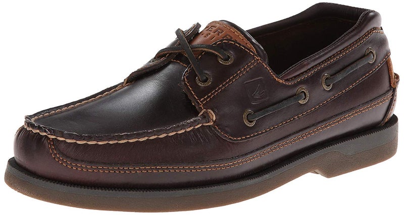 Sperry mens Mako 2-eye Boat Shoe, Amaretto, 14 Wide US - Image 1